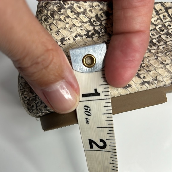 Anthropologie Snake Pattern Leather Pointed Toe Flats - Picture 13 of 14